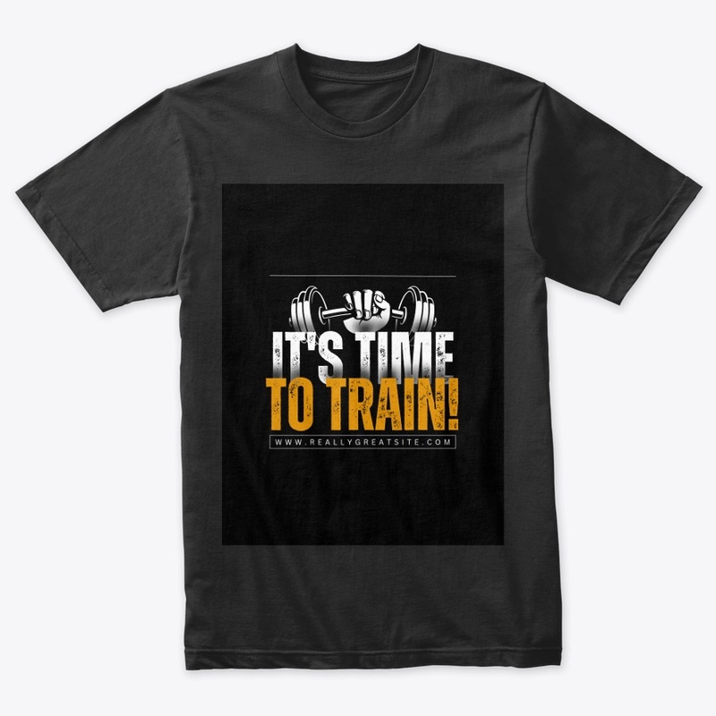 Black half t shirt  it's time to train