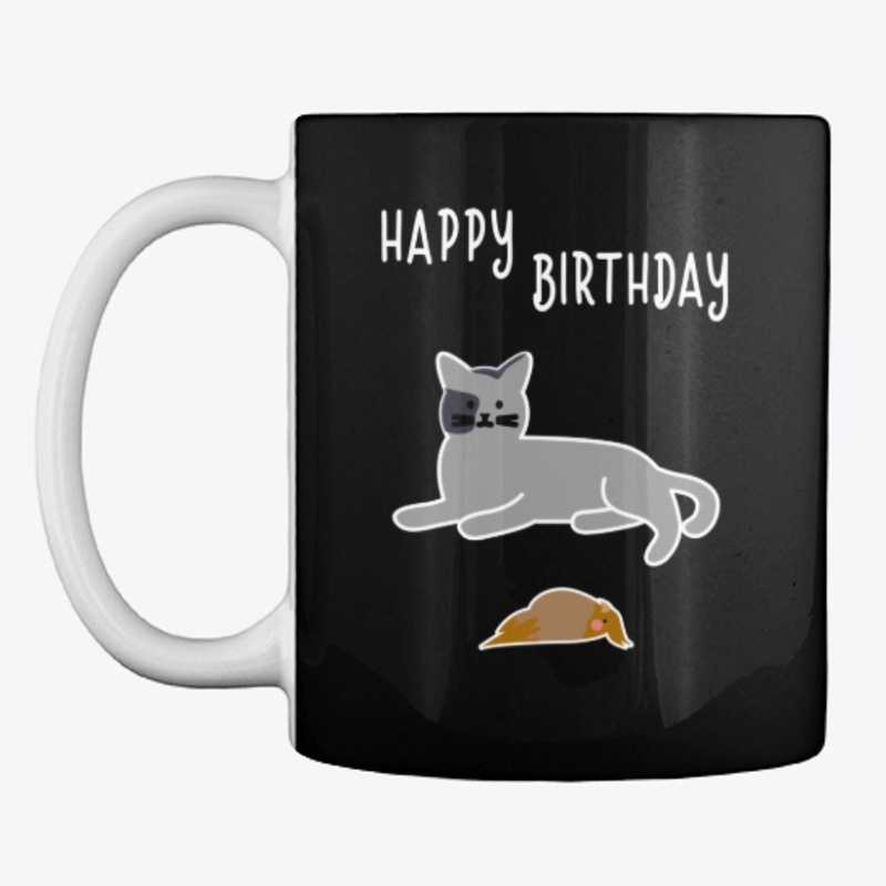 Happy Birthday Cat Dead Bird