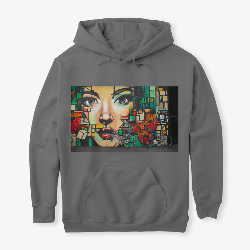 Wall print hoodie