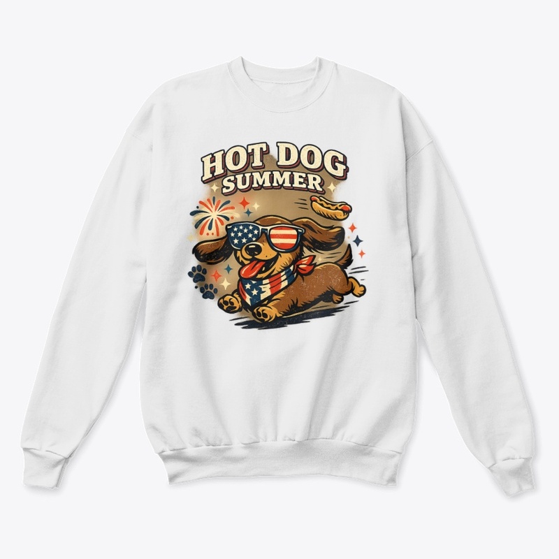 Hot Dog Summer Dachshund Wiener Dog Tee