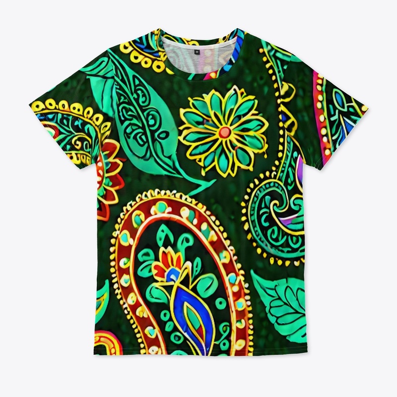 Jade Paisley All-Over Print