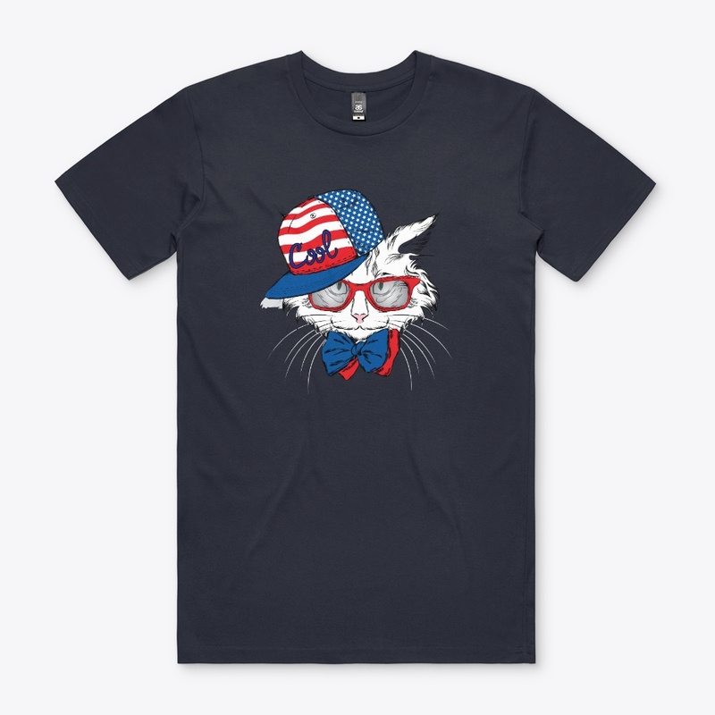 American Cool cat With a stylish bow