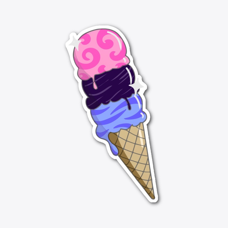 Omnisexual Ice Cream Sticker