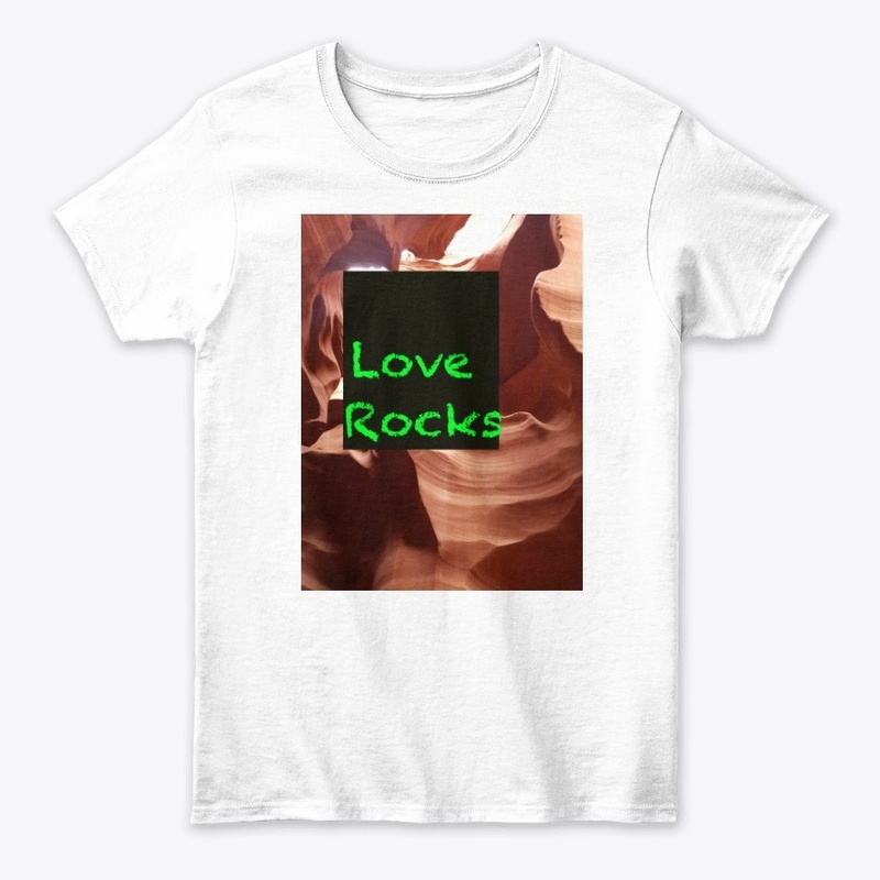 Love Rocks Funny Neon Green Nature Pic