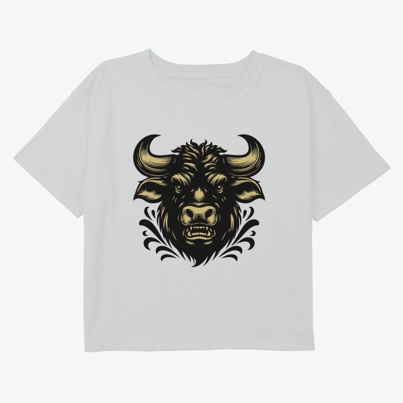 Bold Angry Cow Illustration