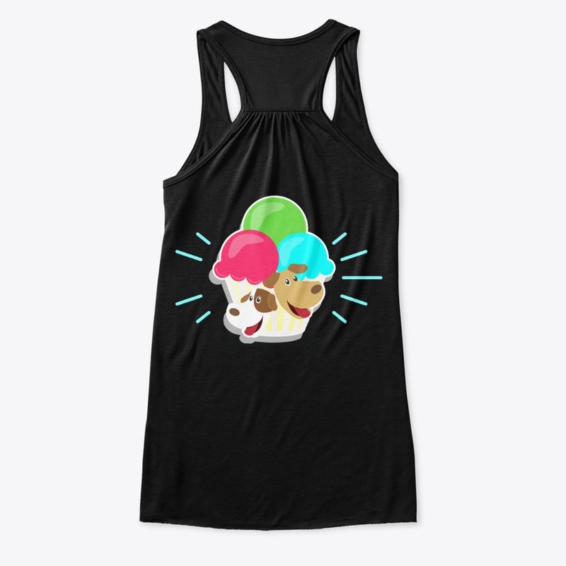 women tank top with icecream logo