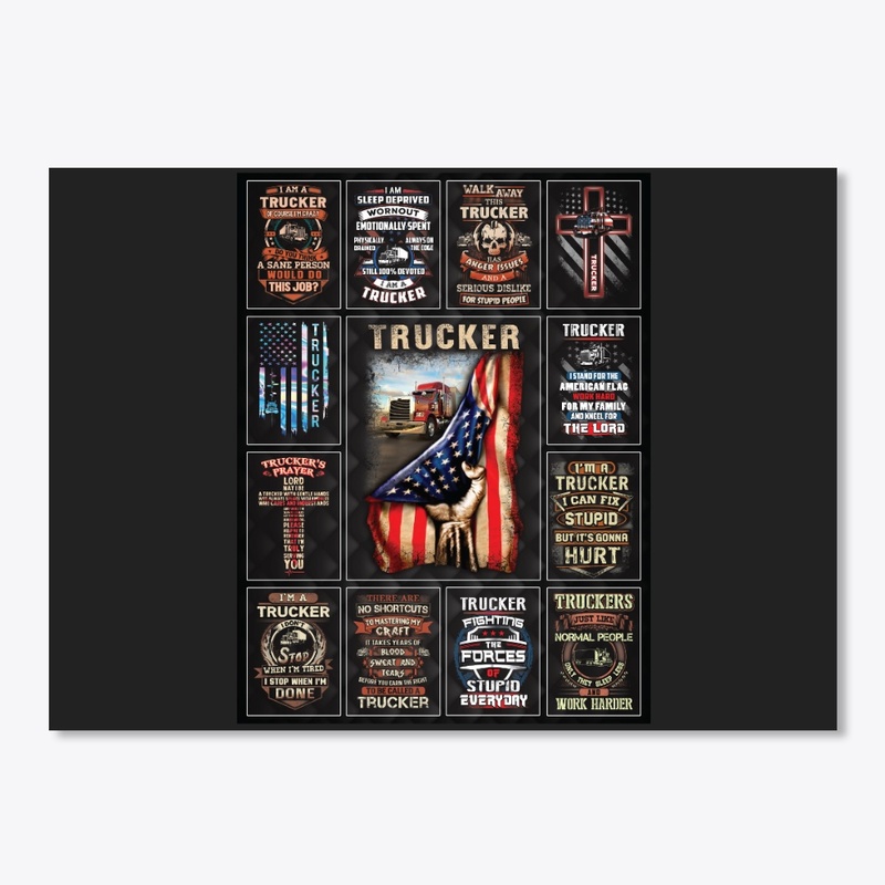 Awesome Trucker Collage Product