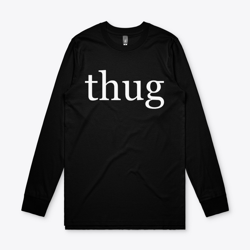 Thug in White on a Black Background