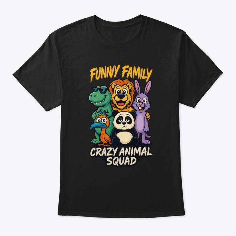 "Funny Family – Crazy Animal Squad Tee"