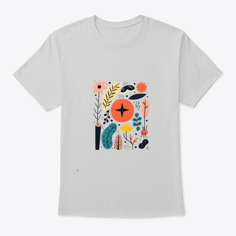 Artistic, modern graphic T-shirt design