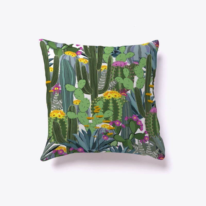 Wild Cactus Forest Illustration