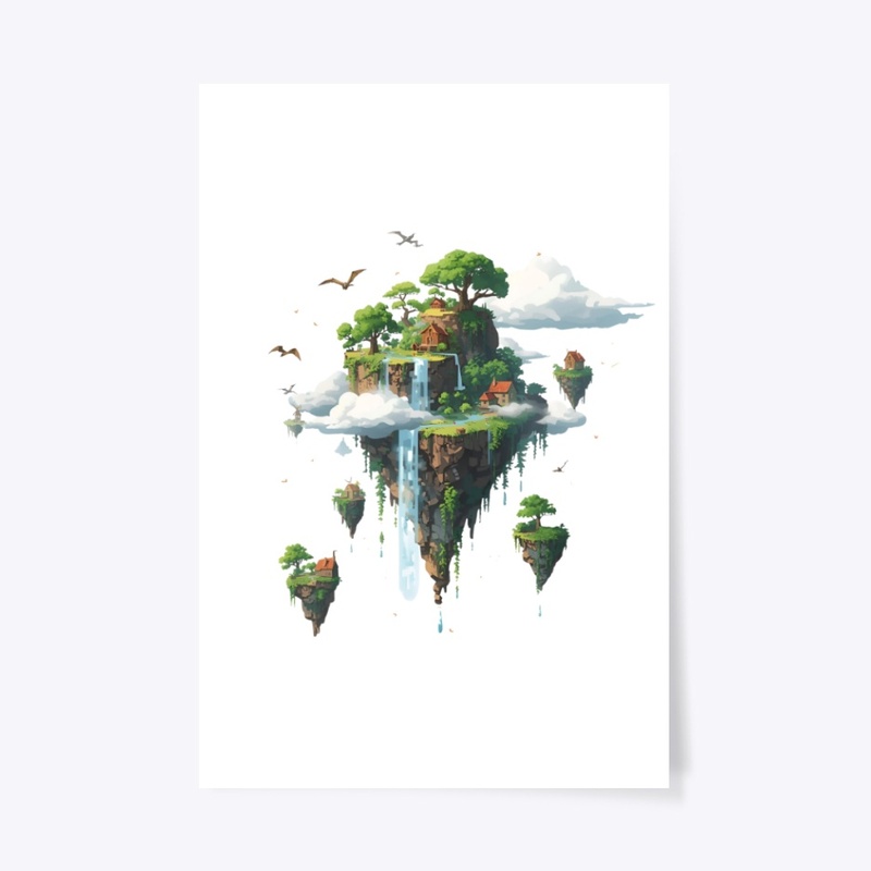 Magical Floating Islands with Trees