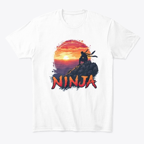 Ninja Gear White T-Shirt Front