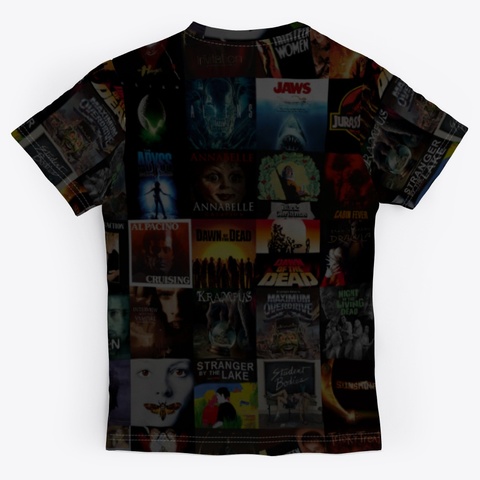Film Flamers: Covered In Horror Black T-Shirt Back