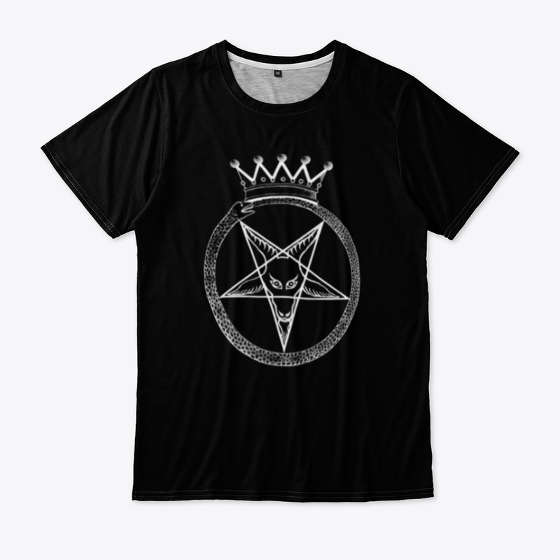 Baphomet pentagram snake crown