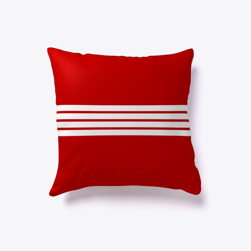 Classic White Stripes On Red