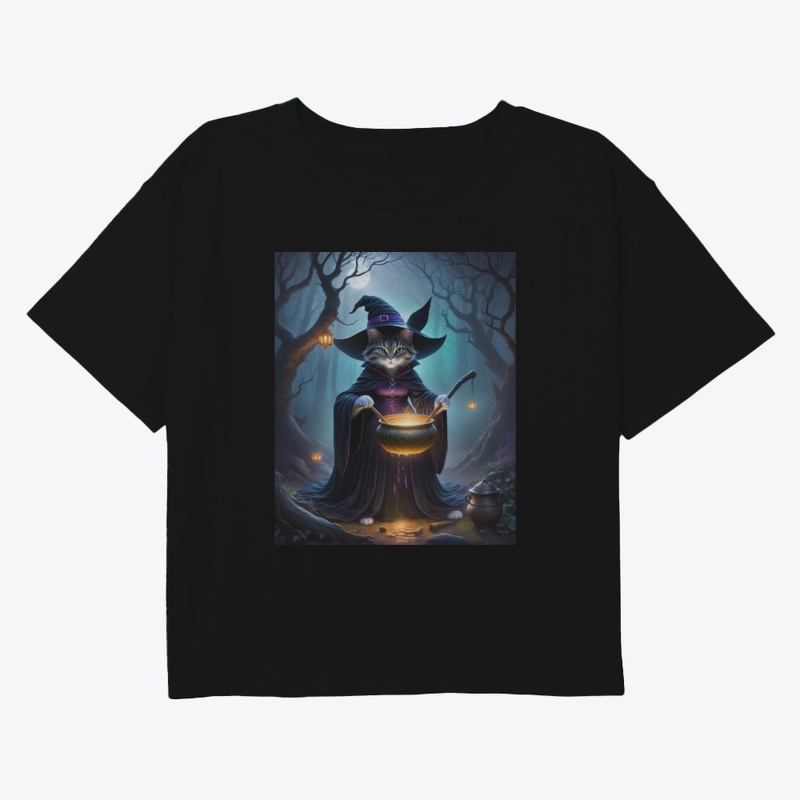 Enchanting Witch Cat in Forest