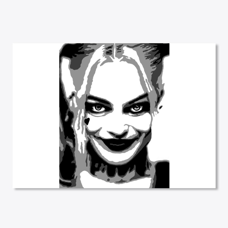 Margot Robbie Black and White Portrait