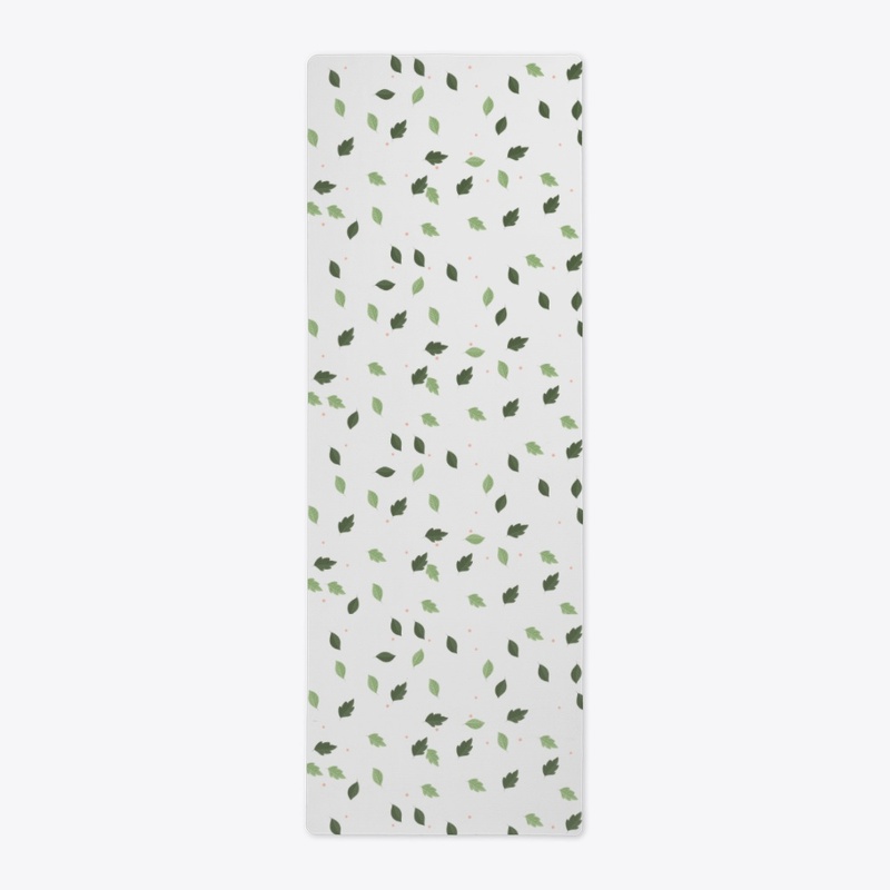 leaf pattern yoga mat