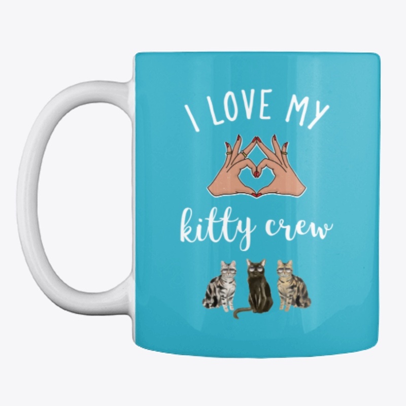 I Love My Kitty Crew Design 2 | Cat Tee 