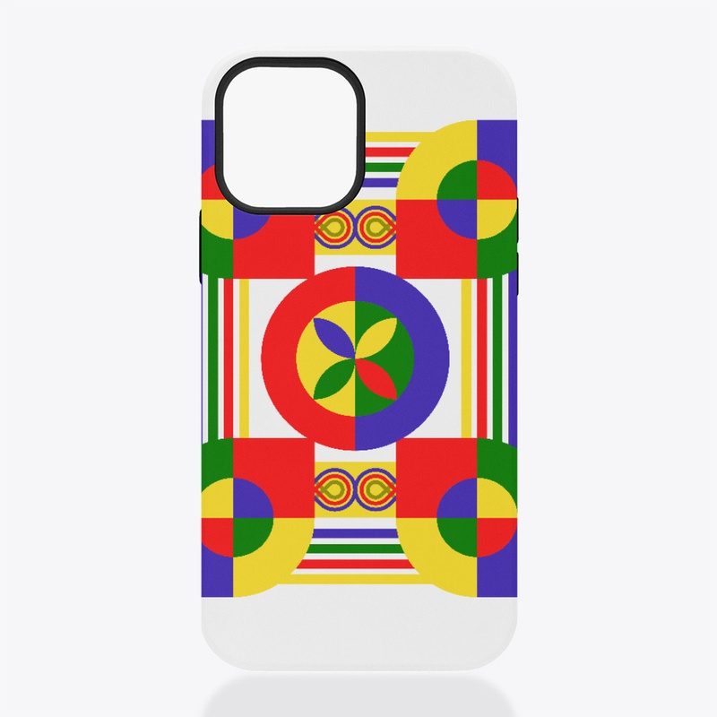 Tribal Geometric design primary color