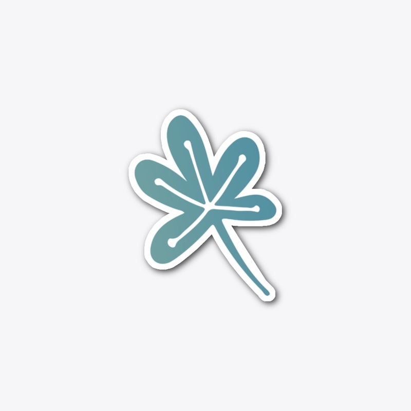 Elegant Teal Floral Line