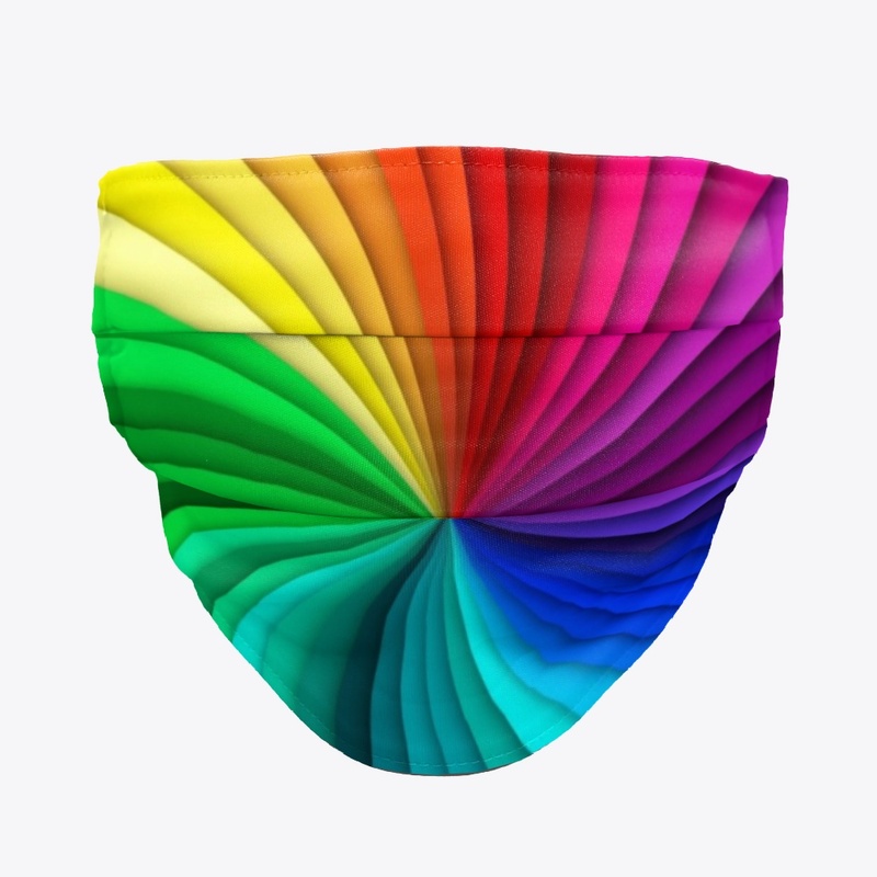 Rainbow Spiral Face Mask