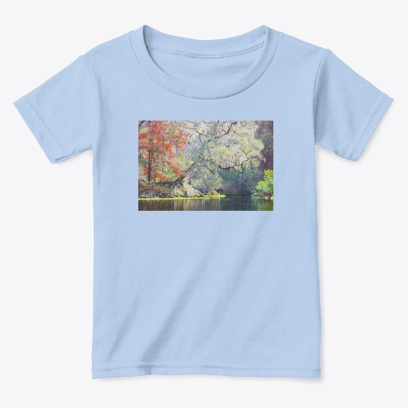 Calm autumn river scenery