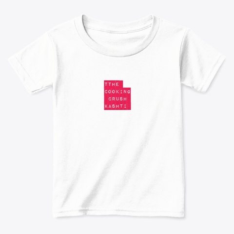 The  Crush & Vlogs White  T-Shirt Front