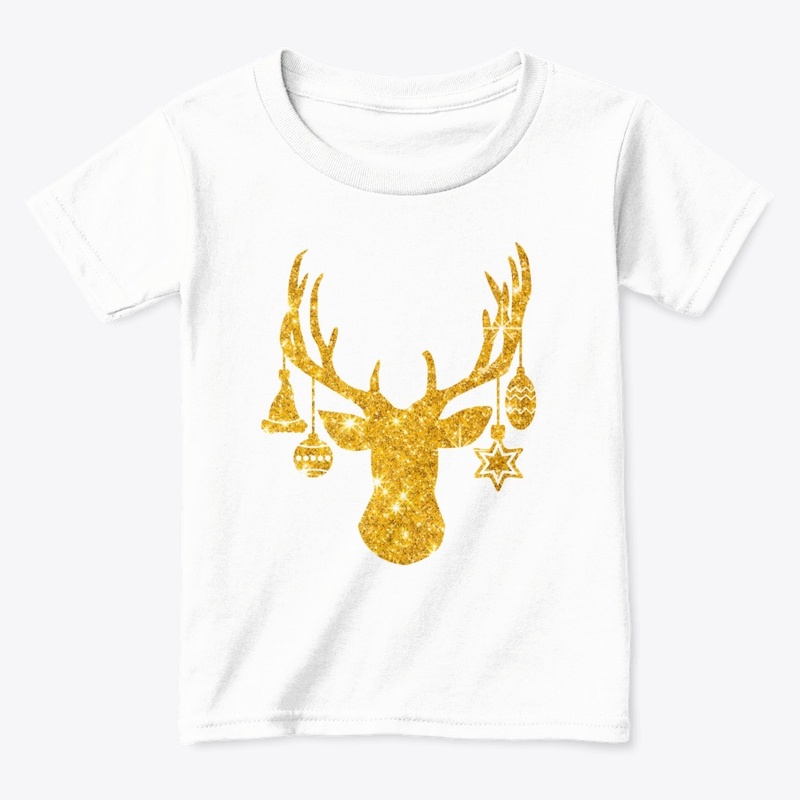 Gold Glitter Reindeer