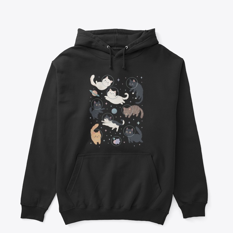 Cats in Space T-Shirt Sweatshirt Design