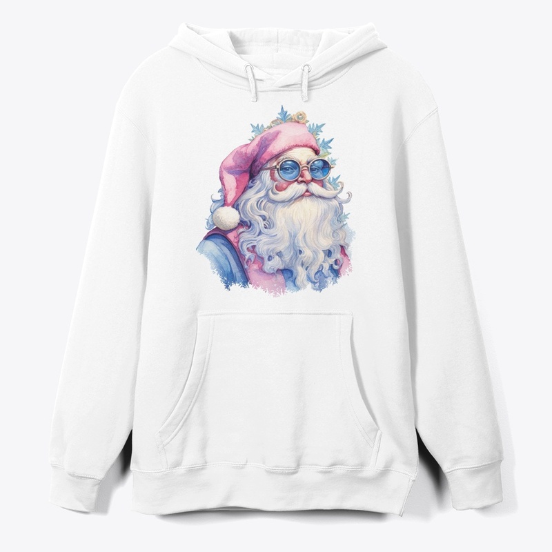 Christmas Hipster Santa with Sunglasses