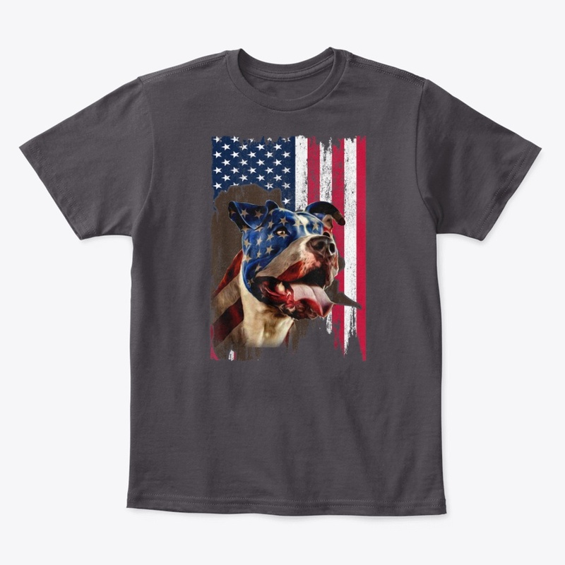 Pitbull American Flag Independence Day