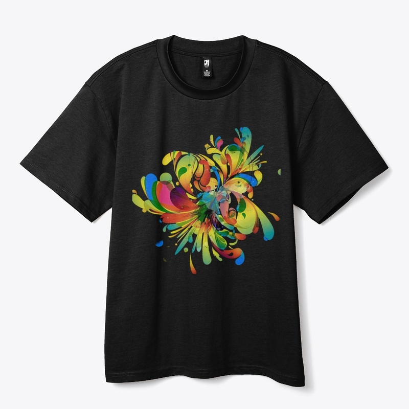 Abstract Multicolored Liquid Shapes
