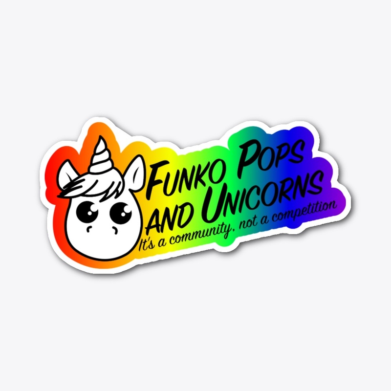 Funko Pops and Unicorns Logo - Pride