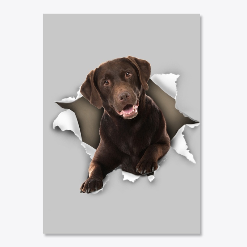 Labrador Retriever Torn Paper