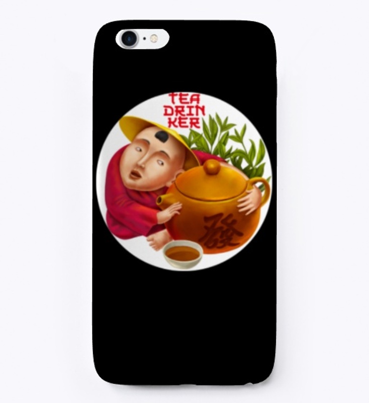 Tea shirt black with monk