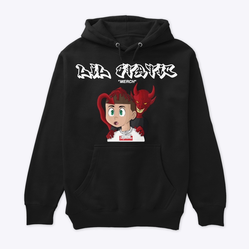LIL STATIC "DEMONS" GRAPHIC HOODIE BLACK