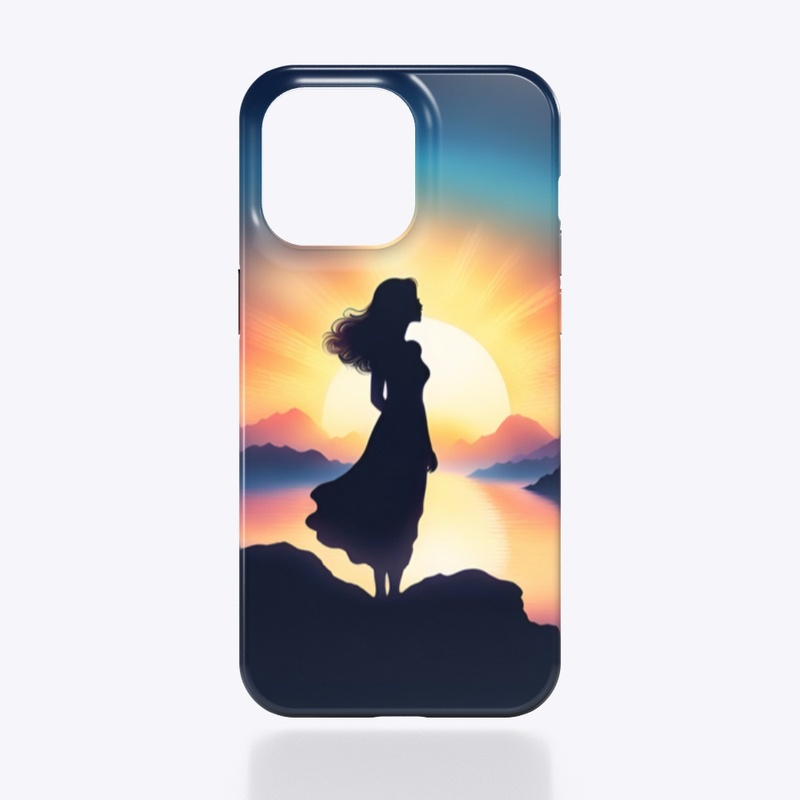 Dawn's Embrace: Silhouette at sunrise