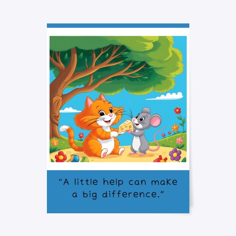cat and mouse friendship poster design