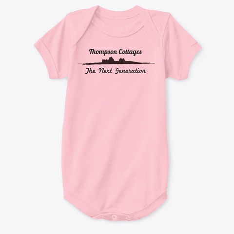 Thompson Cottages Baby Onsie Pink T-Shirt Front