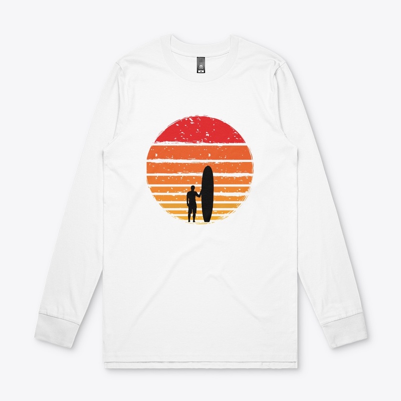 Male Surfer Sunset Beach 