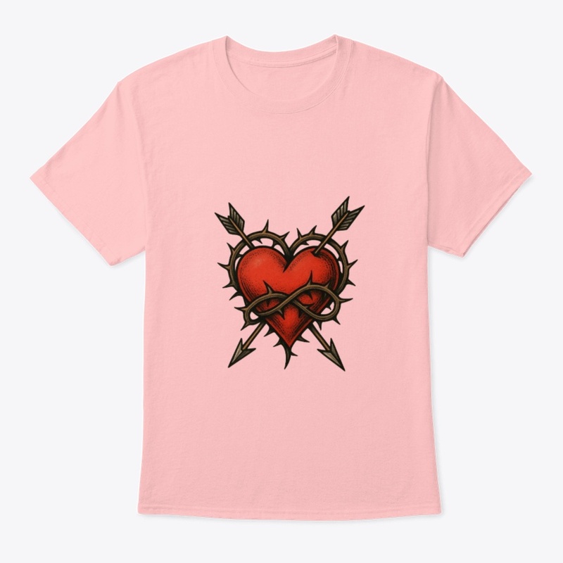Old School Heart & Thorns Tattoo