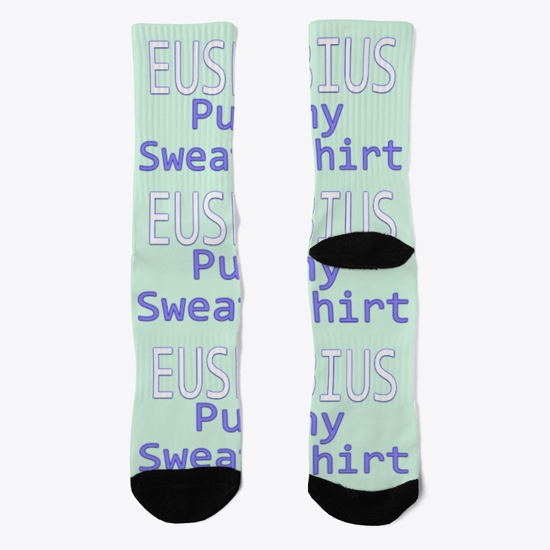 Pushy Sweatshirt Text Crew Socks