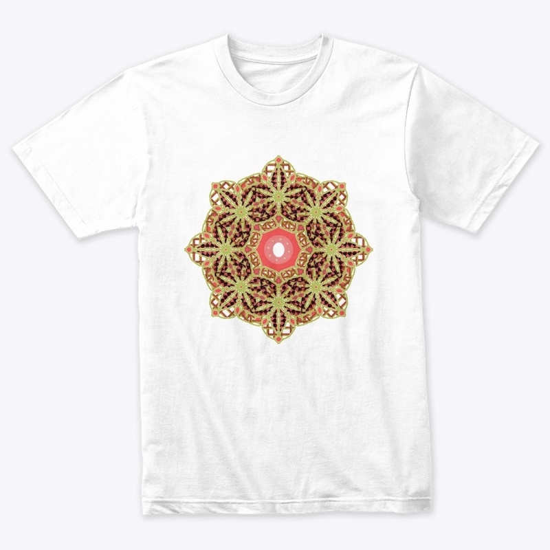 pink ornamental radial design