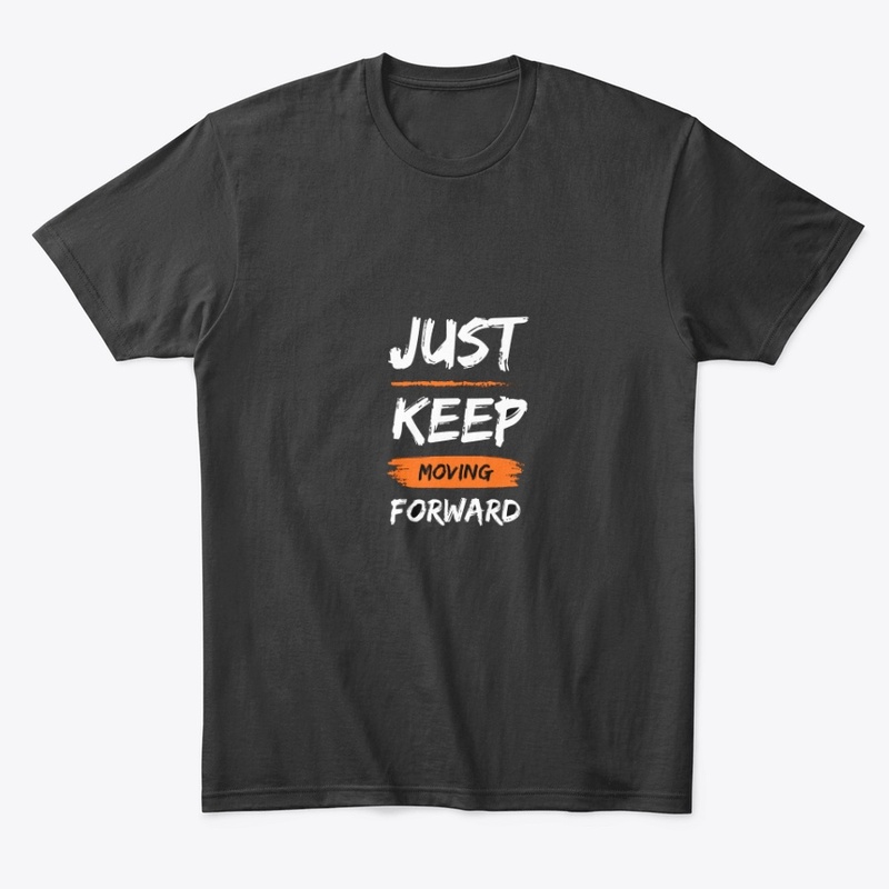 Black and Orange Typography T-shirt