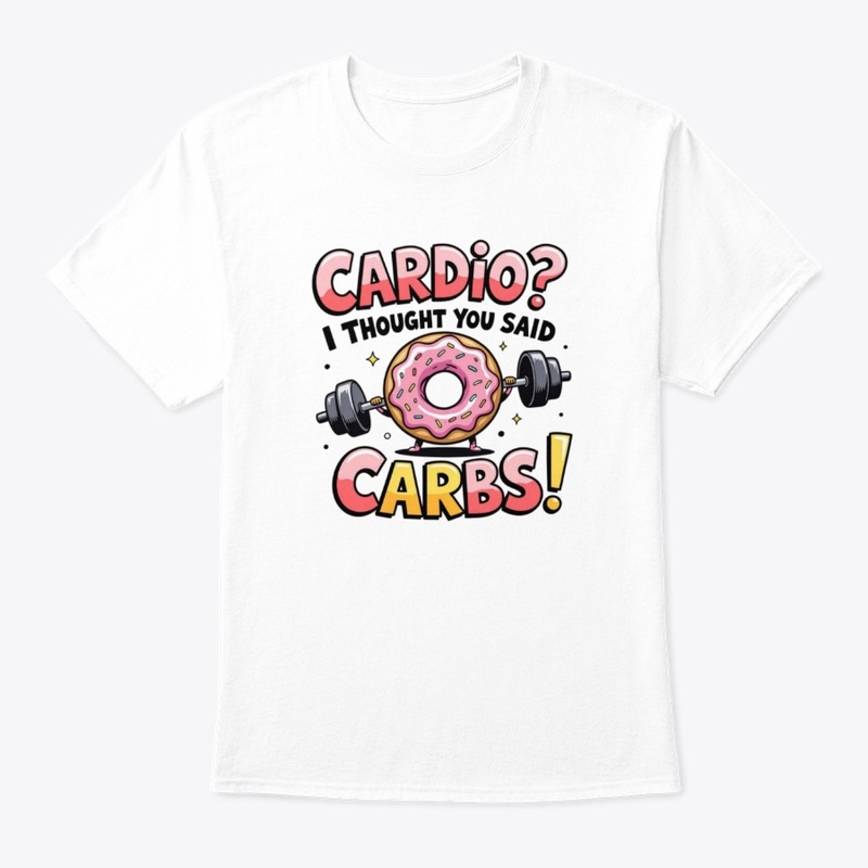 Funny Donut Gym Design T-Shirt