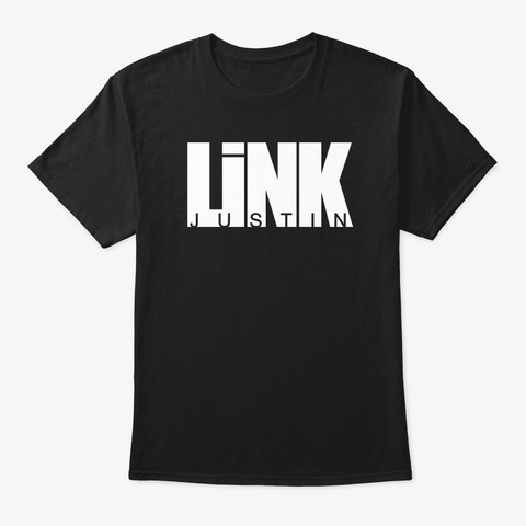 T Shirt  Justin Link™  Black Camiseta Front