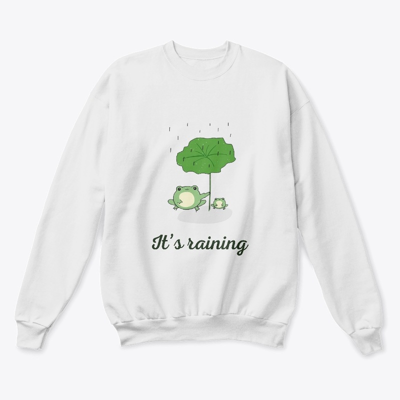 It's raining frog cartoon 