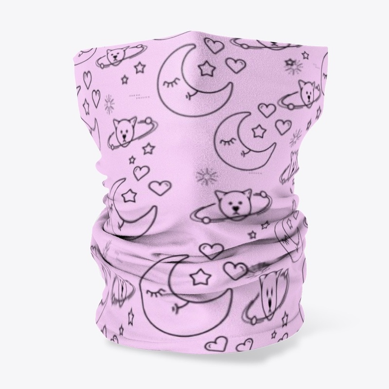 Space cloth face mask & neck gaiter